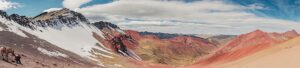 rainbow mountain red valley travel photography peru south america sony a6000