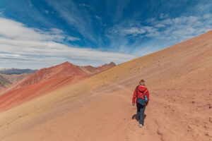 rainbow mountain red valley travel photography peru south america sony a6000