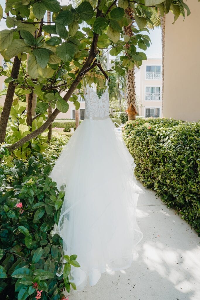 grand cayman wedding photographer dress detail