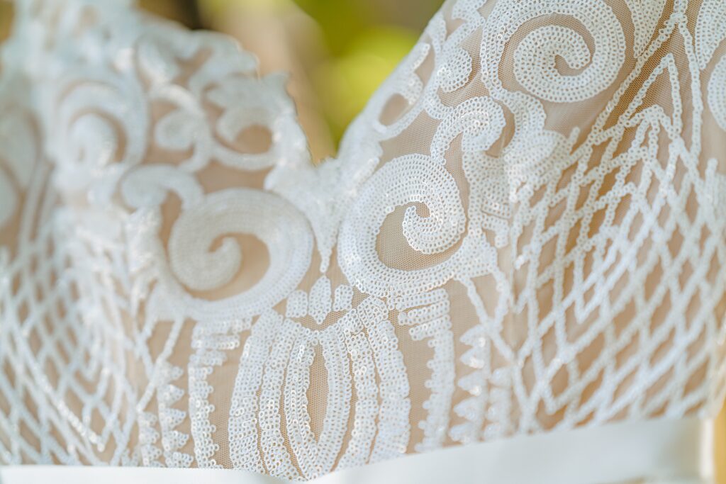 grand cayman wedding photographer dress detail