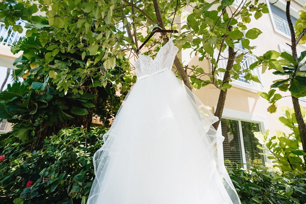 grand cayman wedding photographer dress detail