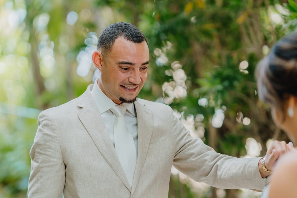 grand cayman wedding photographer first look