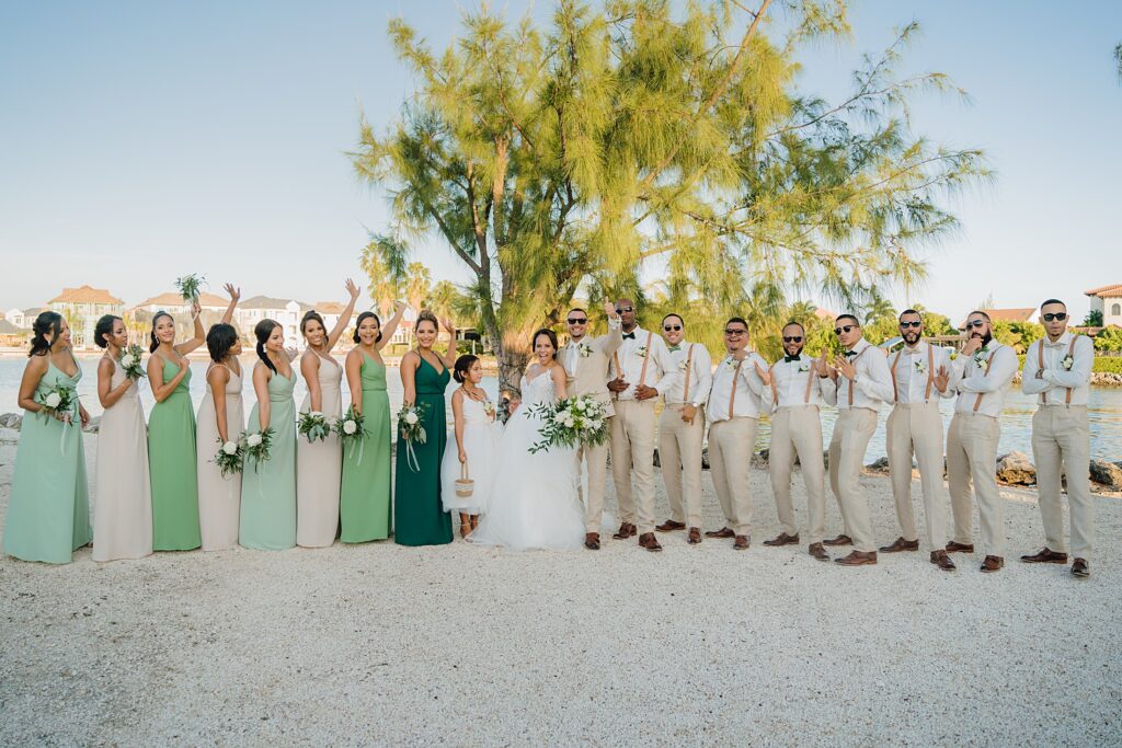 grand cayman wedding photographer morgans bridesmaids and groomsmen