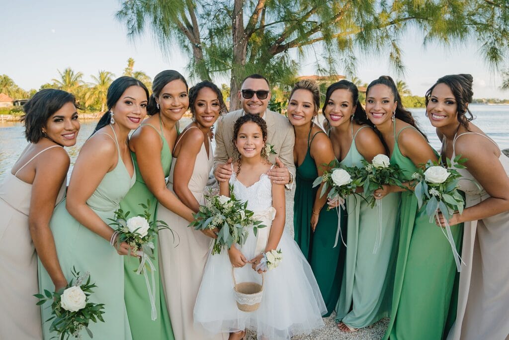 grand cayman wedding photographer morgans bridesmaids and groomsmen