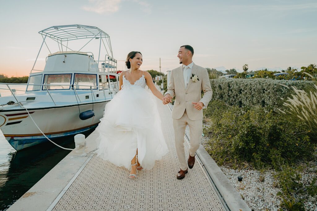 grand cayman wedding photographer boat bride groom romantic morgans