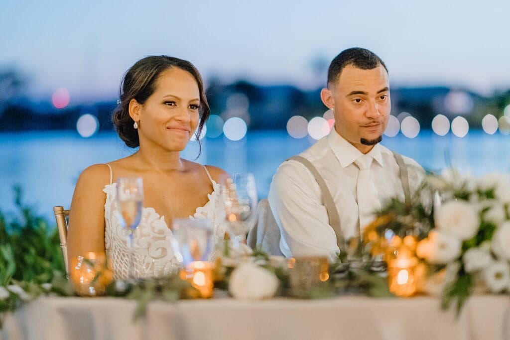 grand cayman wedding photographer reception speeches morgans