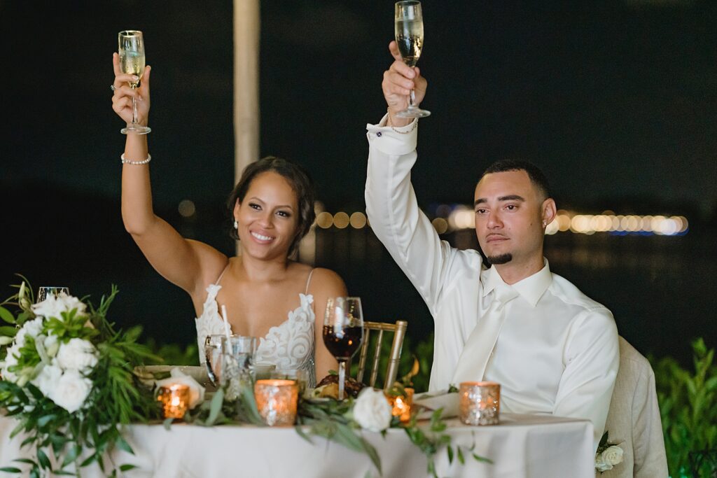 grand cayman wedding photographer reception speeches morgans