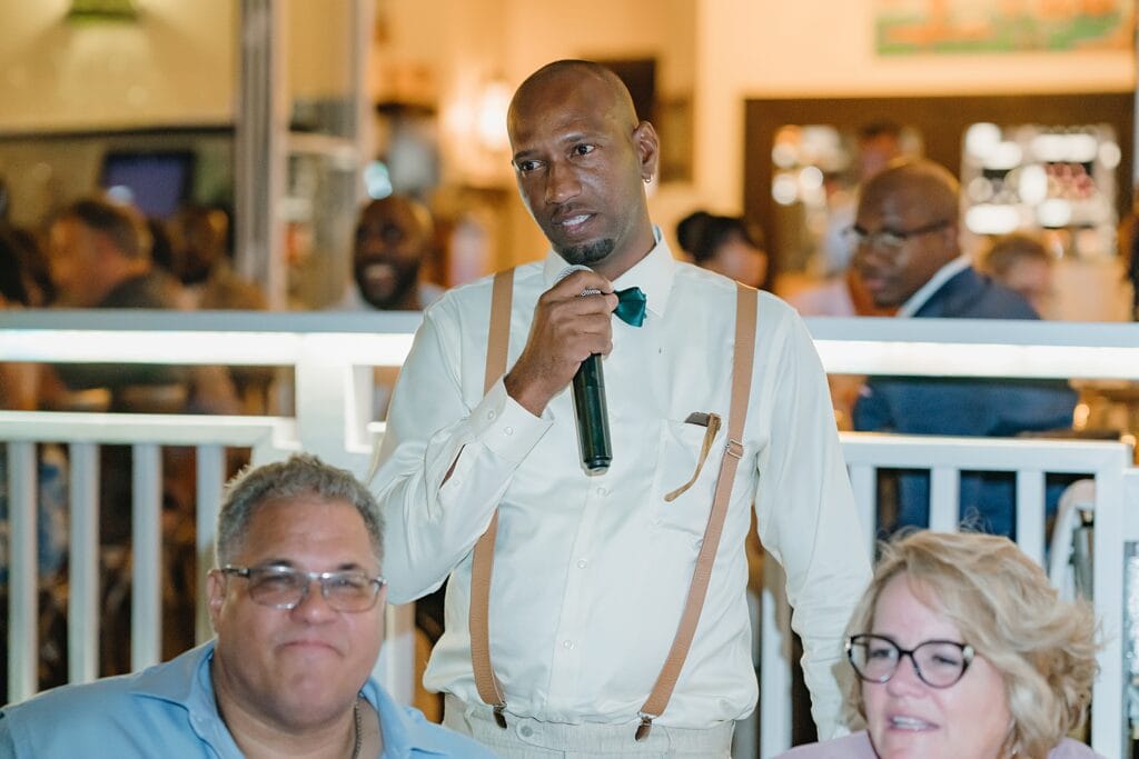 grand cayman wedding photographer reception speeches morgans