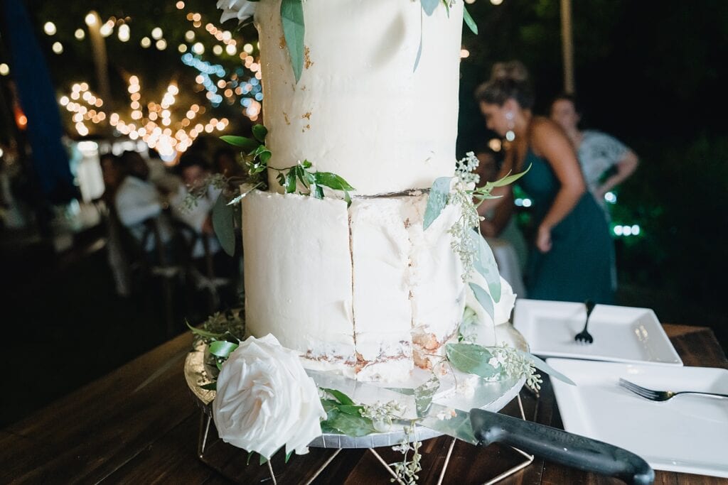 grand cayman wedding photographer reception morgans cake cutting