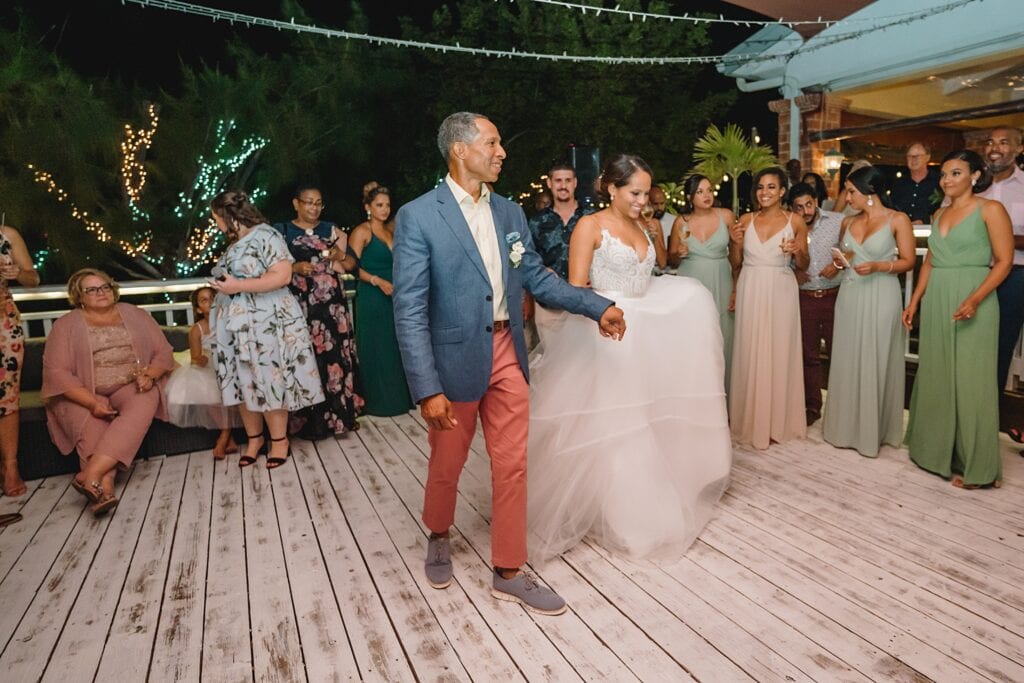 grand cayman wedding photographer reception morgans father daughter dance