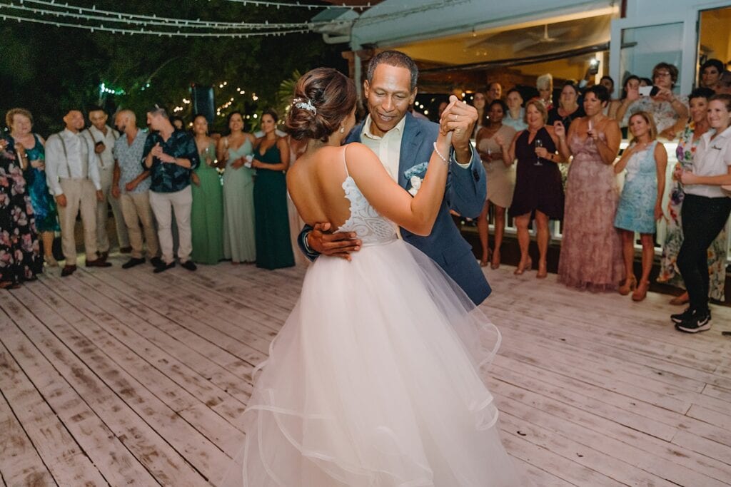 grand cayman wedding photographer reception morgans father daughter dance