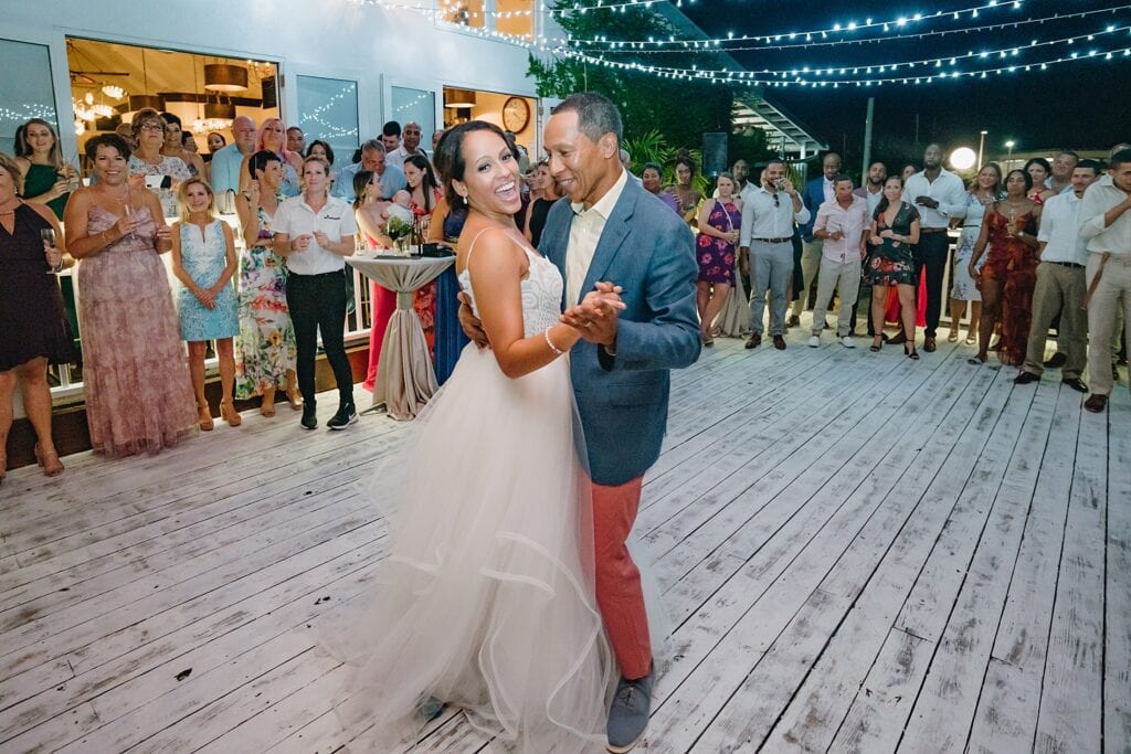 grand cayman wedding photographer reception morgans father daughter dance