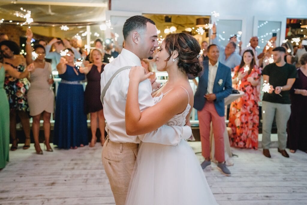 grand cayman wedding photographer reception morgans first dance