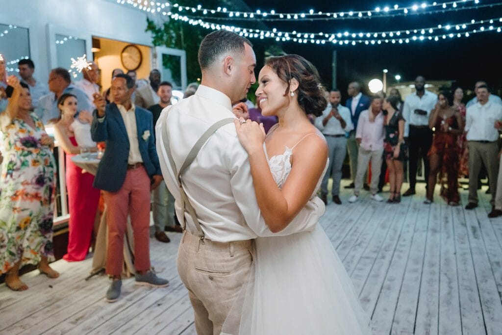 grand cayman wedding photographer reception morgans first dance