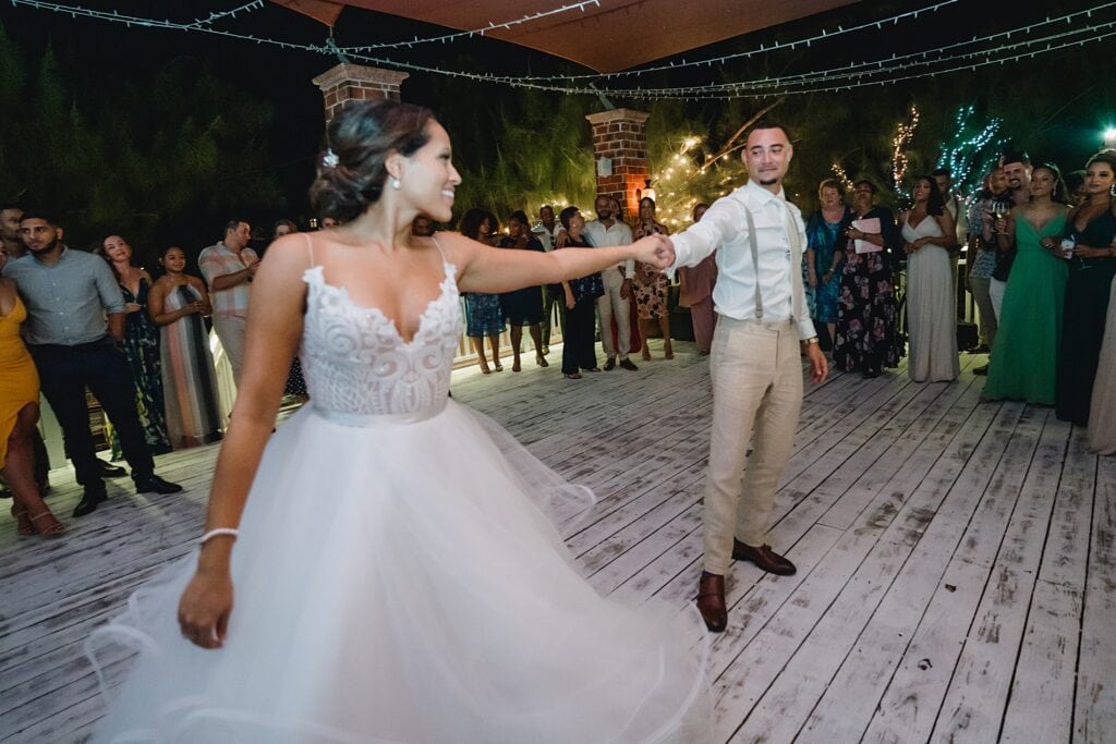 grand cayman wedding photographer reception morgans first dance