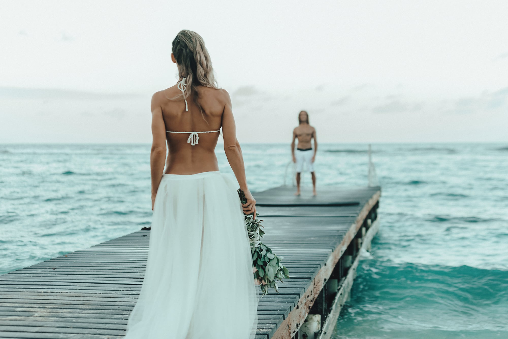 grand cayman surfer beach wedding photography