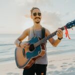 Guitarist Portrait Beach Photography Grand Cayman