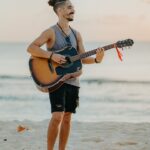 Guitarist Portrait Beach Photography Grand Cayman