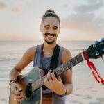 Guitarist Portrait Beach Photography Grand Cayman