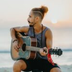 Guitarist Portrait Beach Photography Grand Cayman