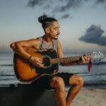 Guitarist Portrait Beach Photography Grand Cayman