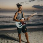 Guitarist Portrait Beach Photography Grand Cayman