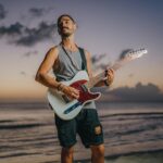 Guitarist Portrait Beach Photography Grand Cayman