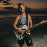 Guitarist Portrait Beach Photography Grand Cayman