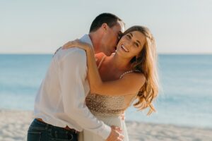 grand cayman couple portrait engagement beach photographer