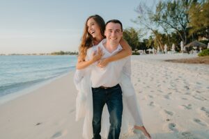 grand cayman couple portrait engagement beach photographer