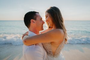 grand cayman couple portrait engagement beach photographer