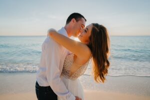 grand cayman couple portrait engagement beach photographer