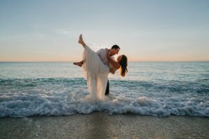 grand cayman couple portrait engagement beach photographer