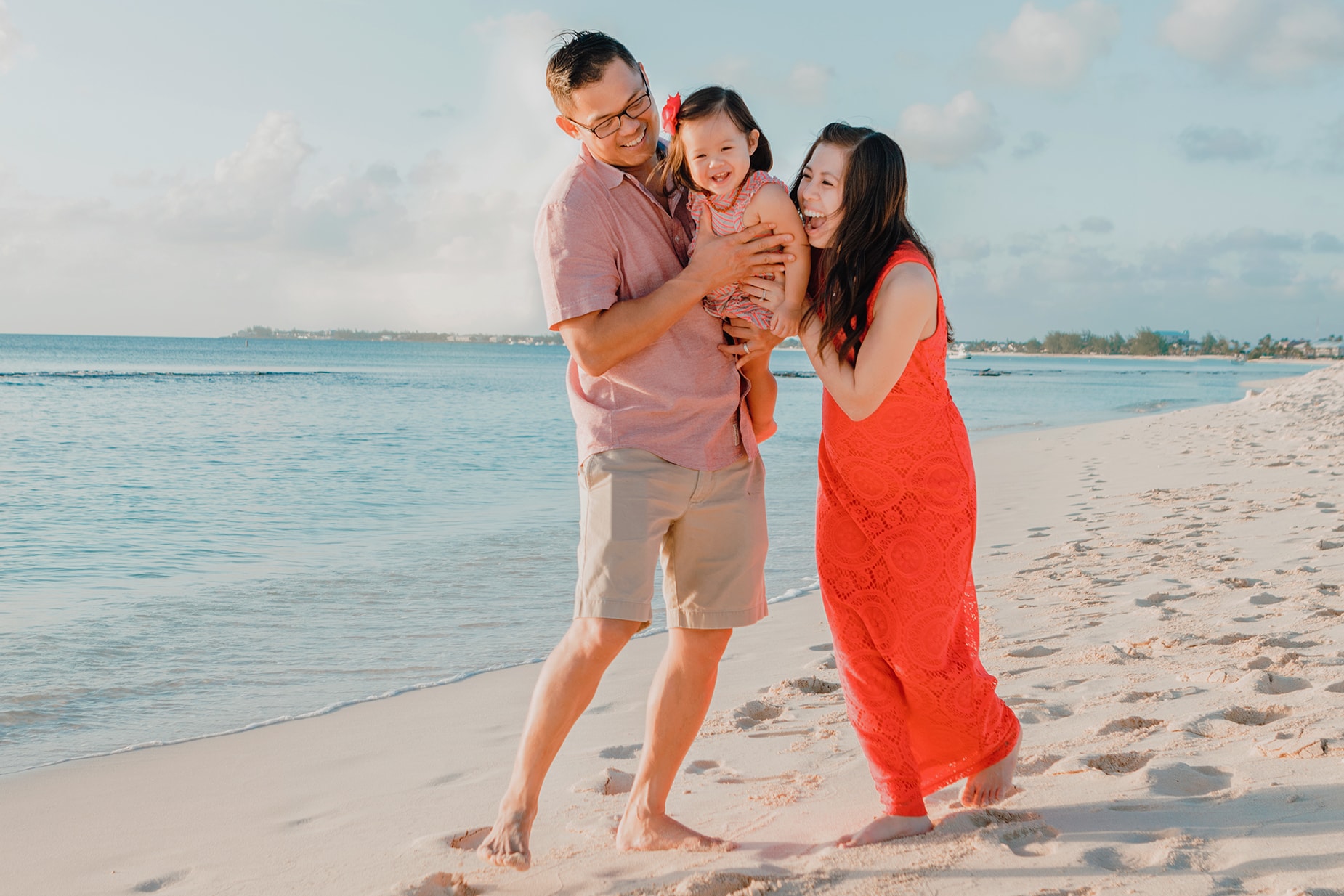 grand cayman islands family photography seven mile beach asian family