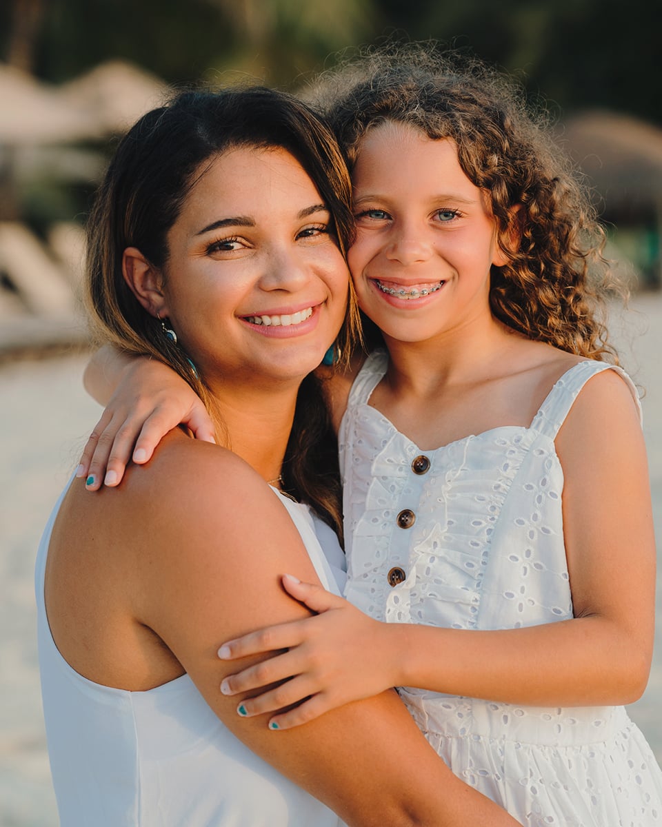 grand cayman islands family photography seven mile beach mother and daughter cute