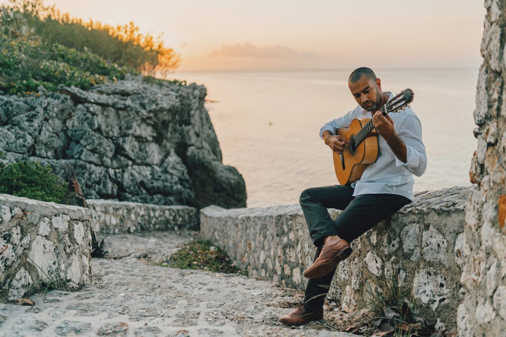 grand cayman lifestyle couple portrait photography guitarist flamenco