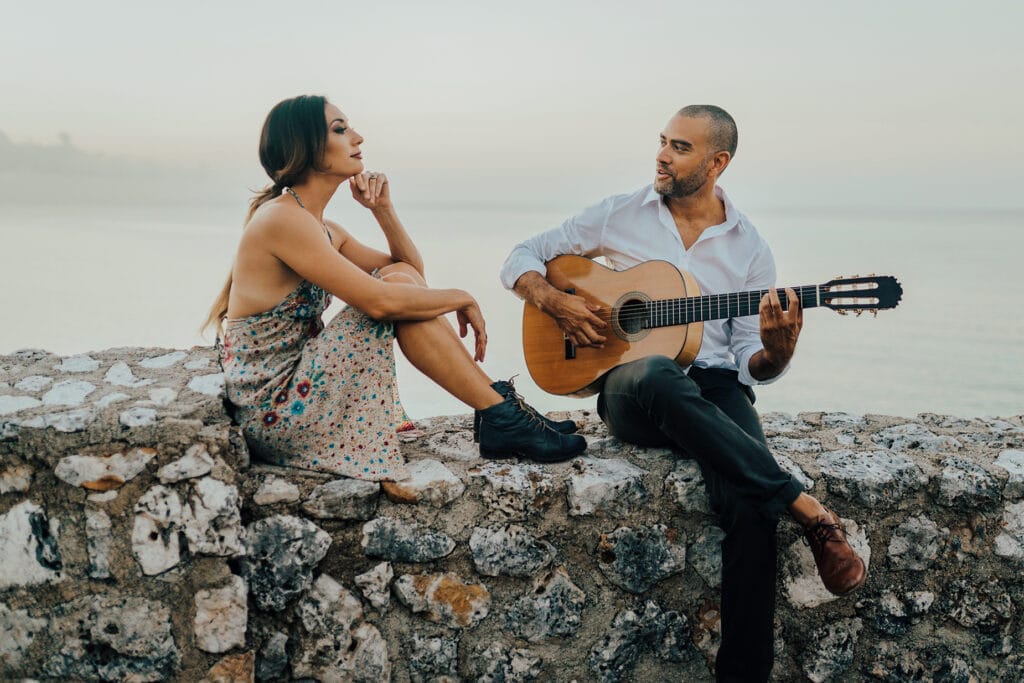 grand cayman lifestyle couple portrait photography guitarist flamenco