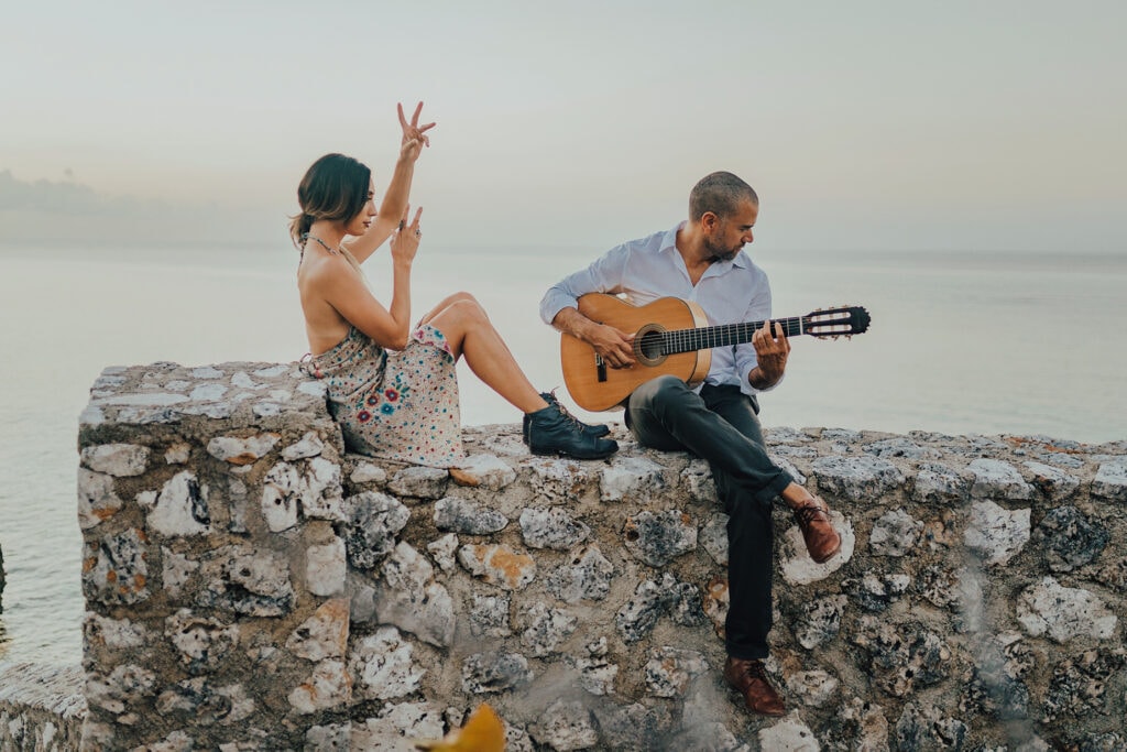 grand cayman lifestyle couple portrait photography guitarist flamenco