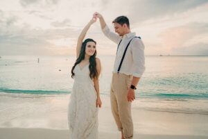 grand cayman islands wedding ritz carlton photography beach sunset bride and groom