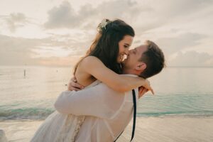 grand cayman islands wedding ritz carlton photography beach sunset bride and groom