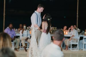 grand cayman islands wedding ritz carlton photography beach reception first dance