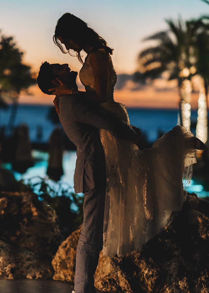 grand cayman islands wedding photographer kimpton seafire sunset