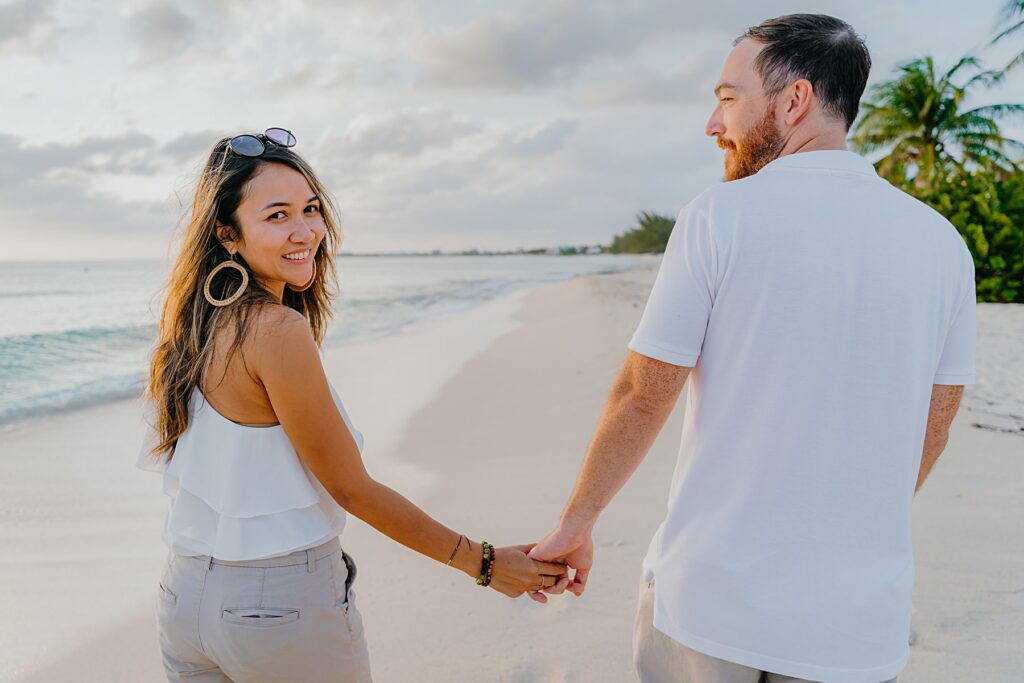 grand cayman seven mile beach surprise proposal engagement will lilla