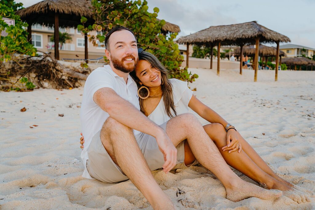 grand cayman seven mile beach surprise proposal engagement will lilla