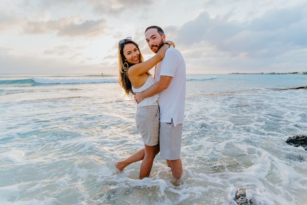 grand cayman seven mile beach surprise proposal engagement will lilla