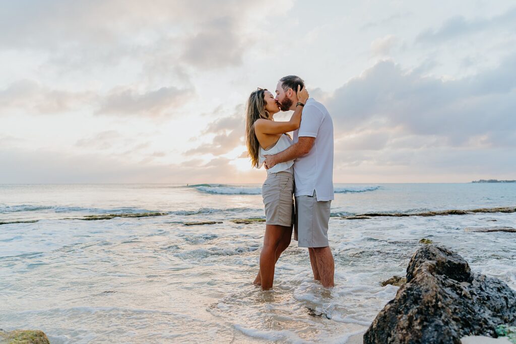 auckland couple engagement photographer beach sunset