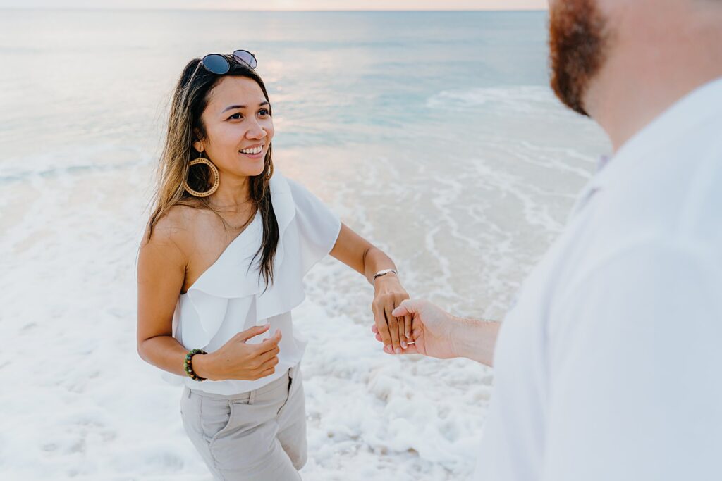 grand cayman seven mile beach surprise proposal engagement will lilla