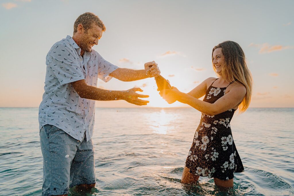 grand cayman starfish point engagement couple photography