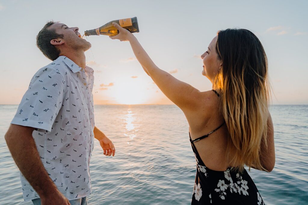 grand cayman starfish point engagement couple photography