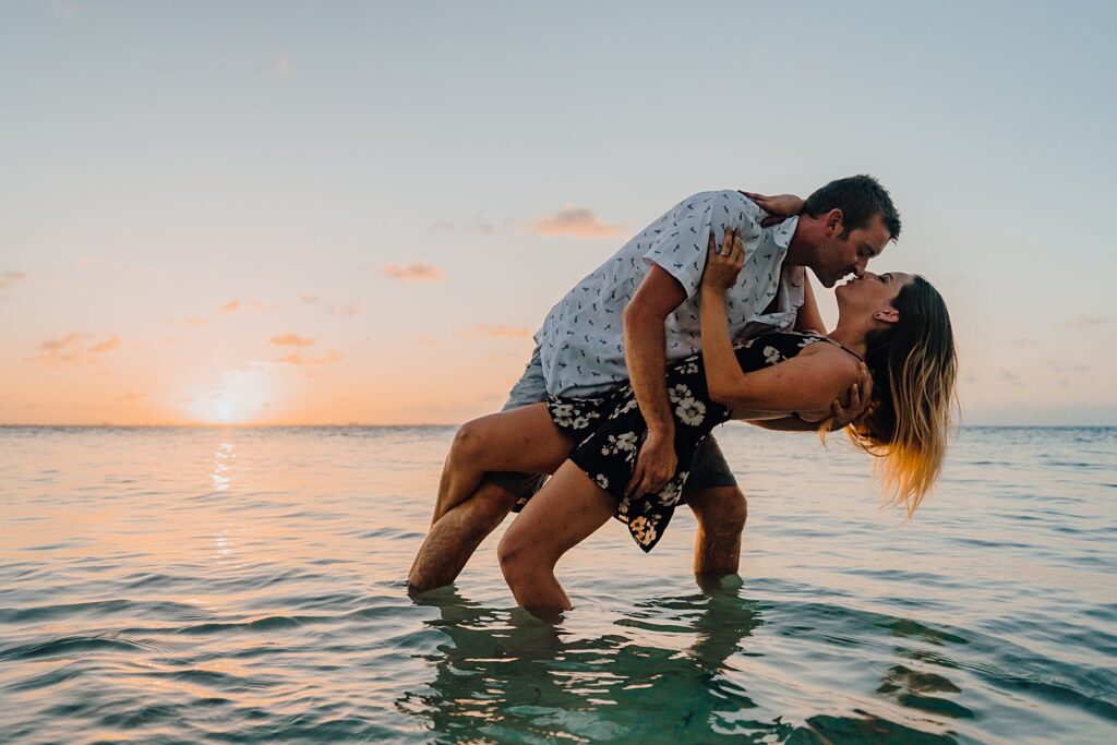 grand cayman starfish point engagement couple photography